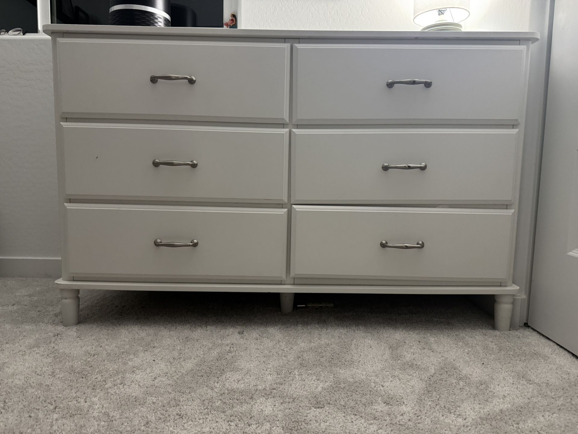 White Dresser 6 Drawers