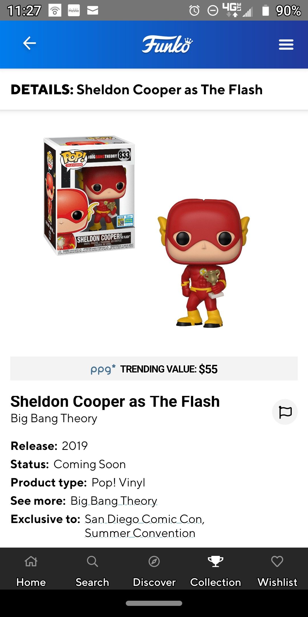 Funko pop! Sheldon Cooper as the Flash