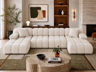 Rove Lab Marshbello Sectional (Chatou Bouclé, Pearl)
