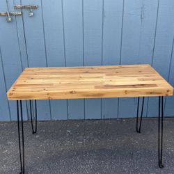 Wood Desk Table Heavy Duty Hairpin Legs