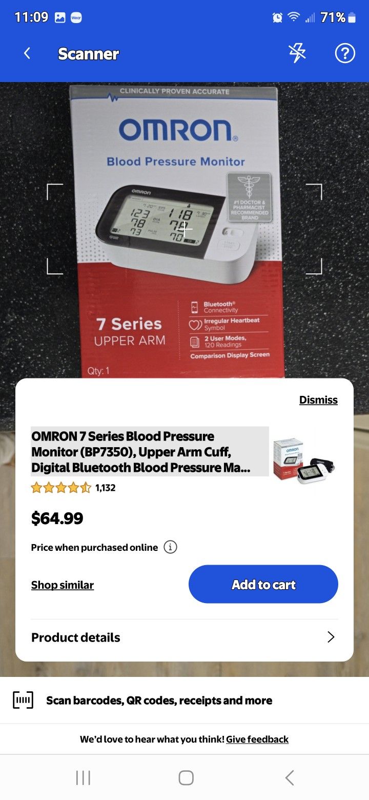 Aaron blood pressure monitor 7 series upper arm