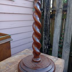 Antique Tiger Oak Barley Twist Stand *20.00* As/Is
