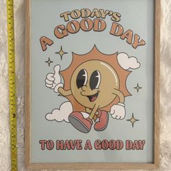 Retro Hippy Sun Framed Art