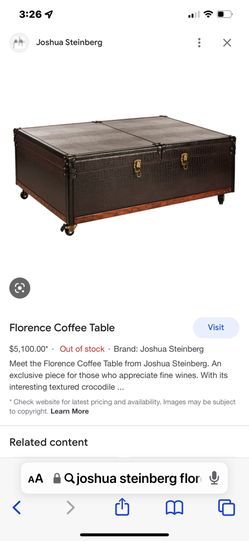 Joshua steinberg coffee table outlet