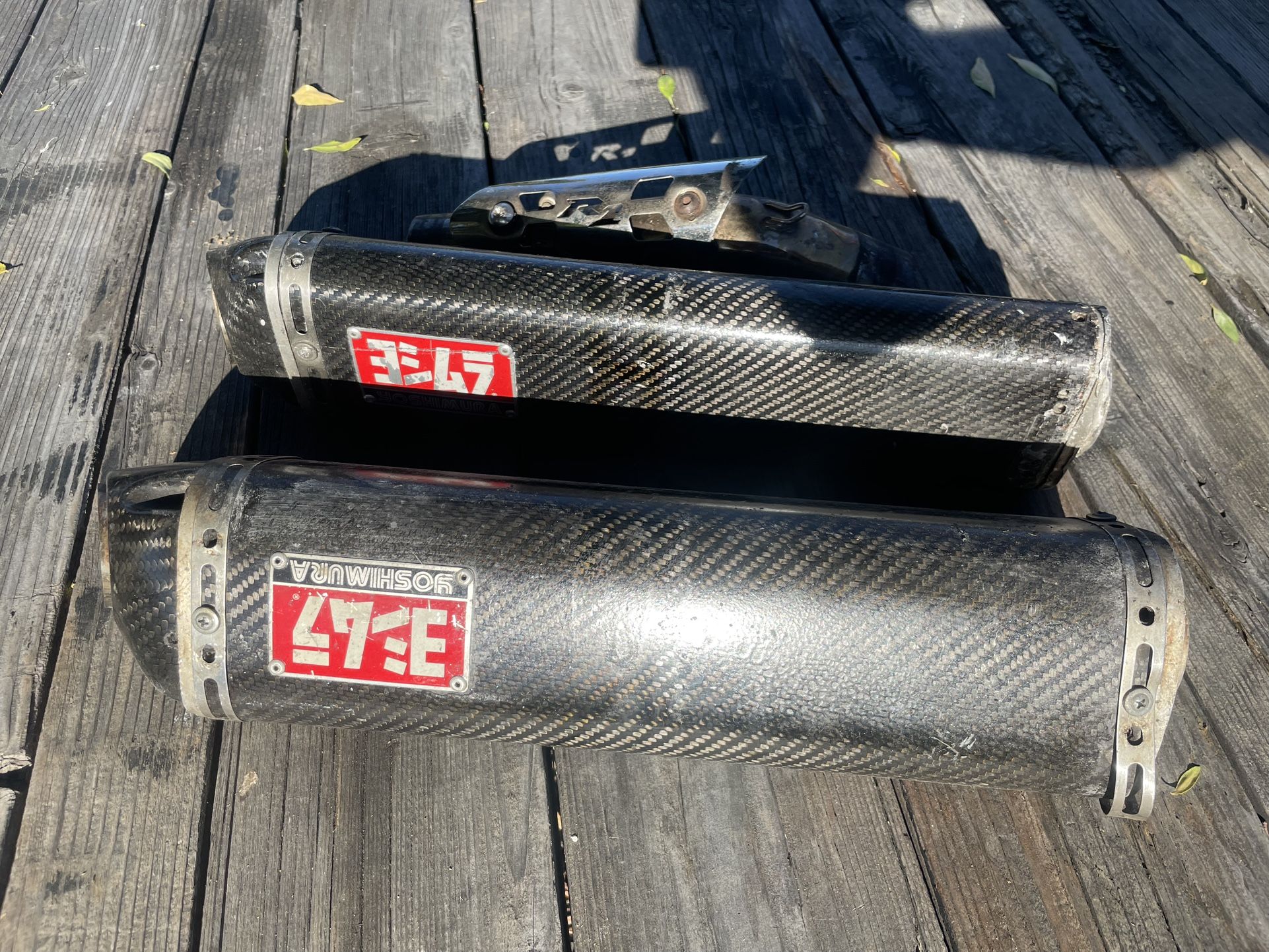 07-08 Yamaha R1 Dual Yoshimura Carbon Fiber Exhaust Motorcycle Parts