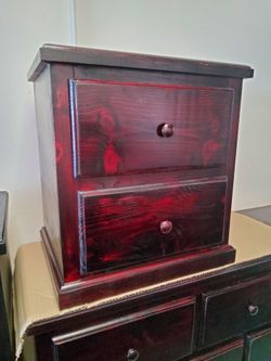 Cherry Red Bedroom Nightstand