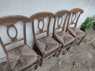 Wooden Straw Chairs