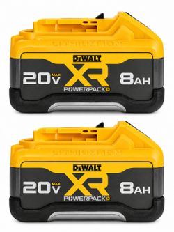 Dewalt 20v XR Powerpack 8Ah Batteries 110 Each
