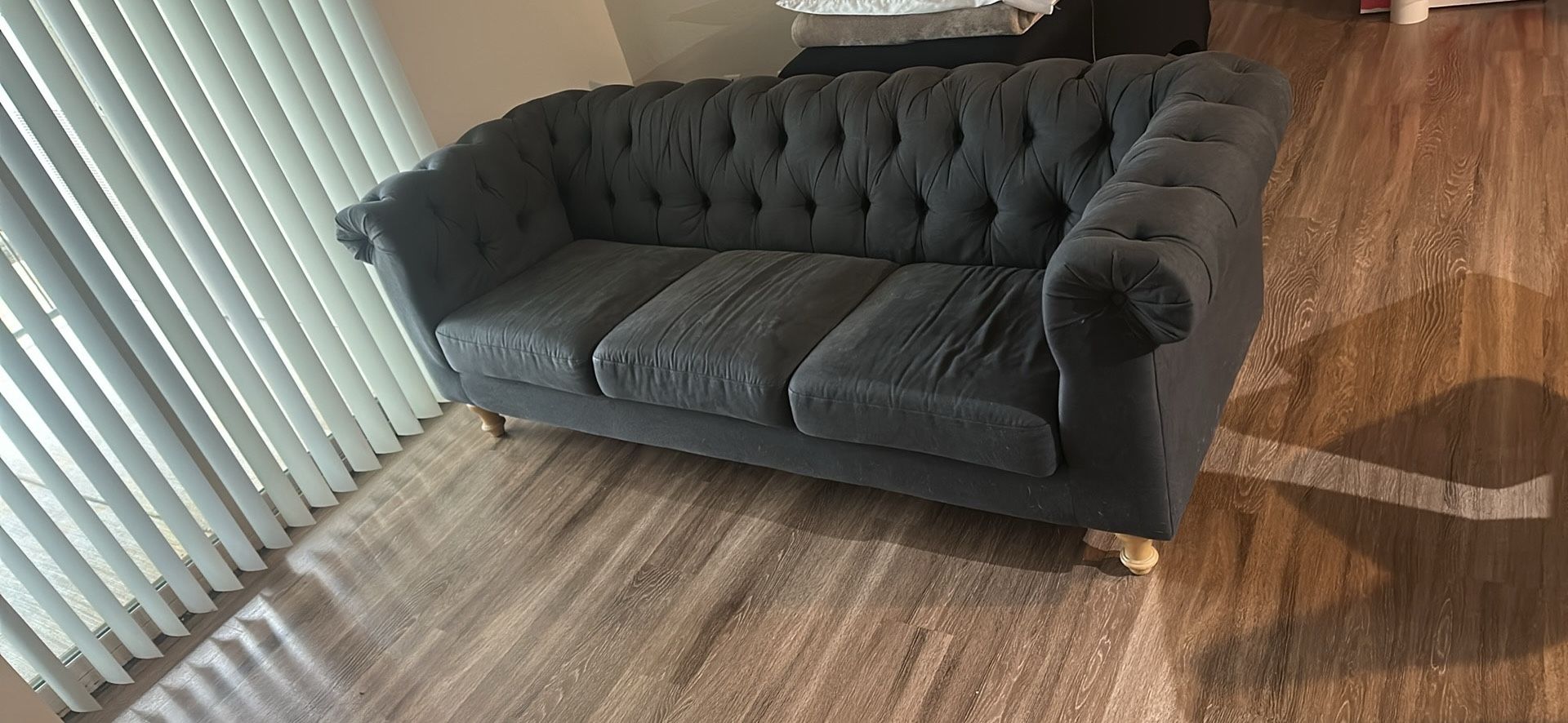 Grey Velvet Sofa