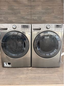 LG washer and gas dryer laundry set