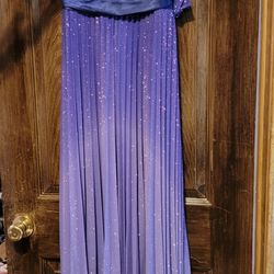 Purple Long Glitter Dress