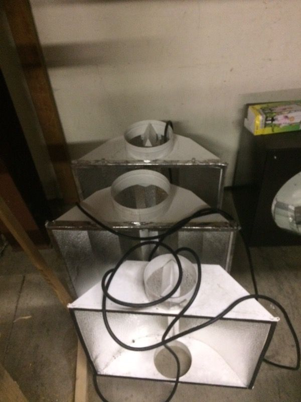 75% off retail save on Hoods, reflectors, ballasts, $30 each