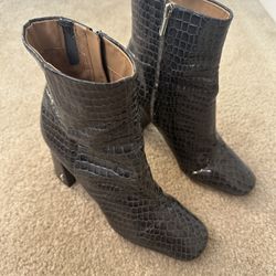 SAM EDELMAN Croc Textured Booties