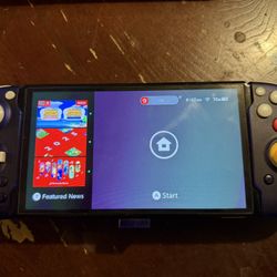 Mario Oled Switch With GameCube Grip Controller 