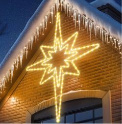 Joomer 45IN Christmas Lights Outdoor Waterproof Super Bright Bethlehem Star 141 LED Lighted Christmas Lights Decoration with Timer for Outdoor Indoor