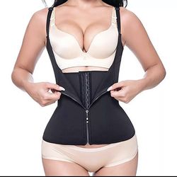 Corset Zipper Vest Body Shaper Cincher Tank Top with Adjustable Straps.