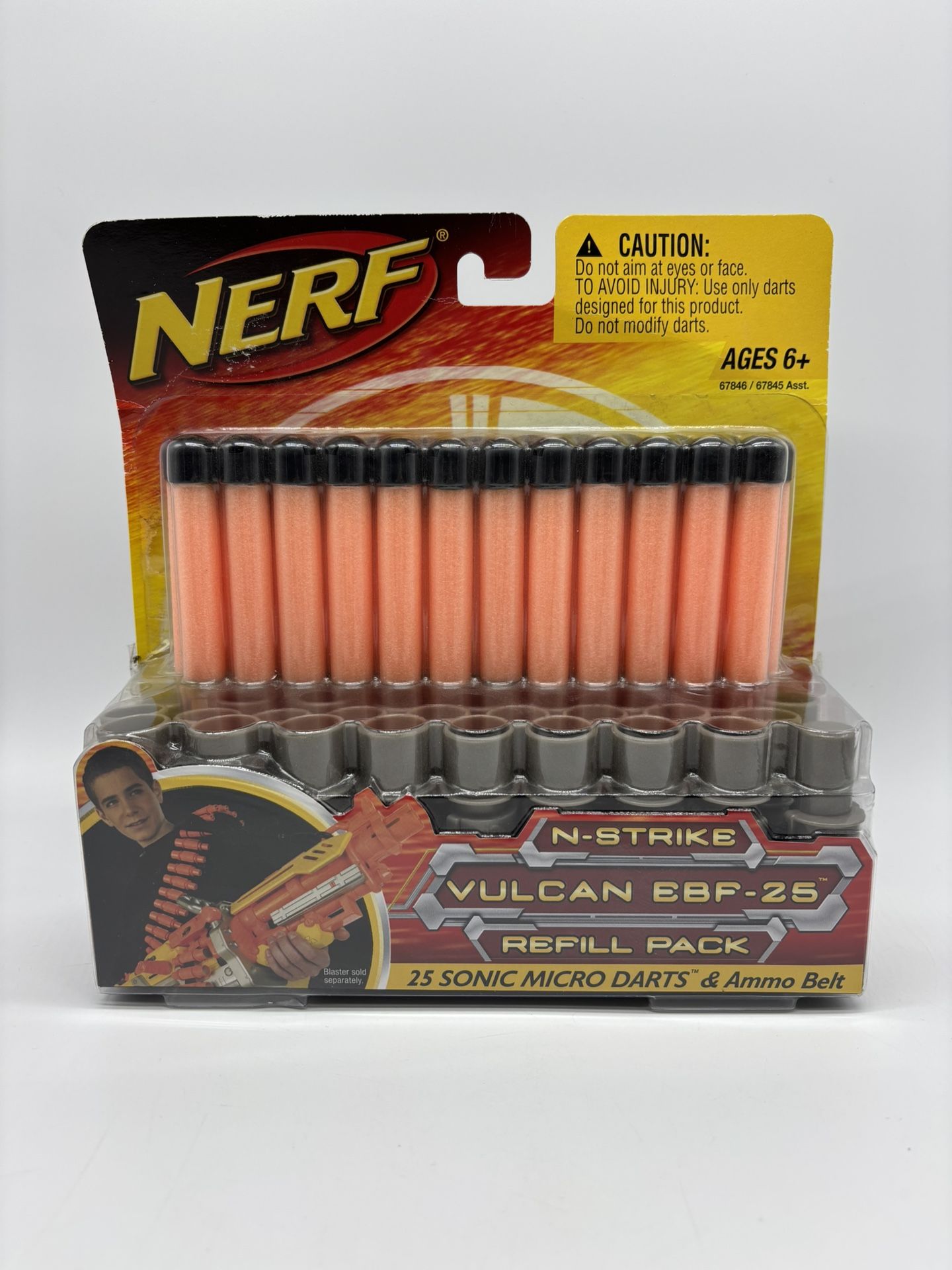 2008 Nerf N-Strike Vulcan EBF-25 Refill Pack 25 Sonic Micro Darts Ammo Belt SALE