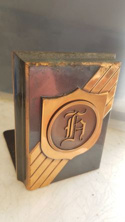 Vintage monogram H bookend single