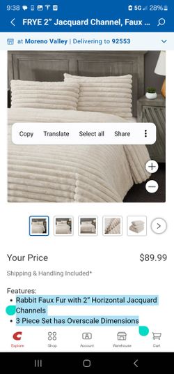  Go to Comforter Sets
FRYE 2” Jacquard Channel, Faux Fur Comforter Set