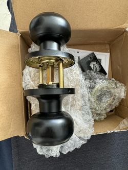 In The Box Black Door Knob