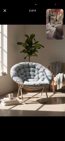 NEW!- High End XLarge Foldable huVelour Saucer Chair