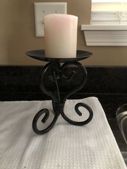 Wrought iron candle holder