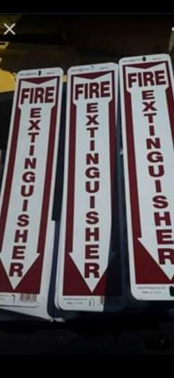 Fire extinguisher signs