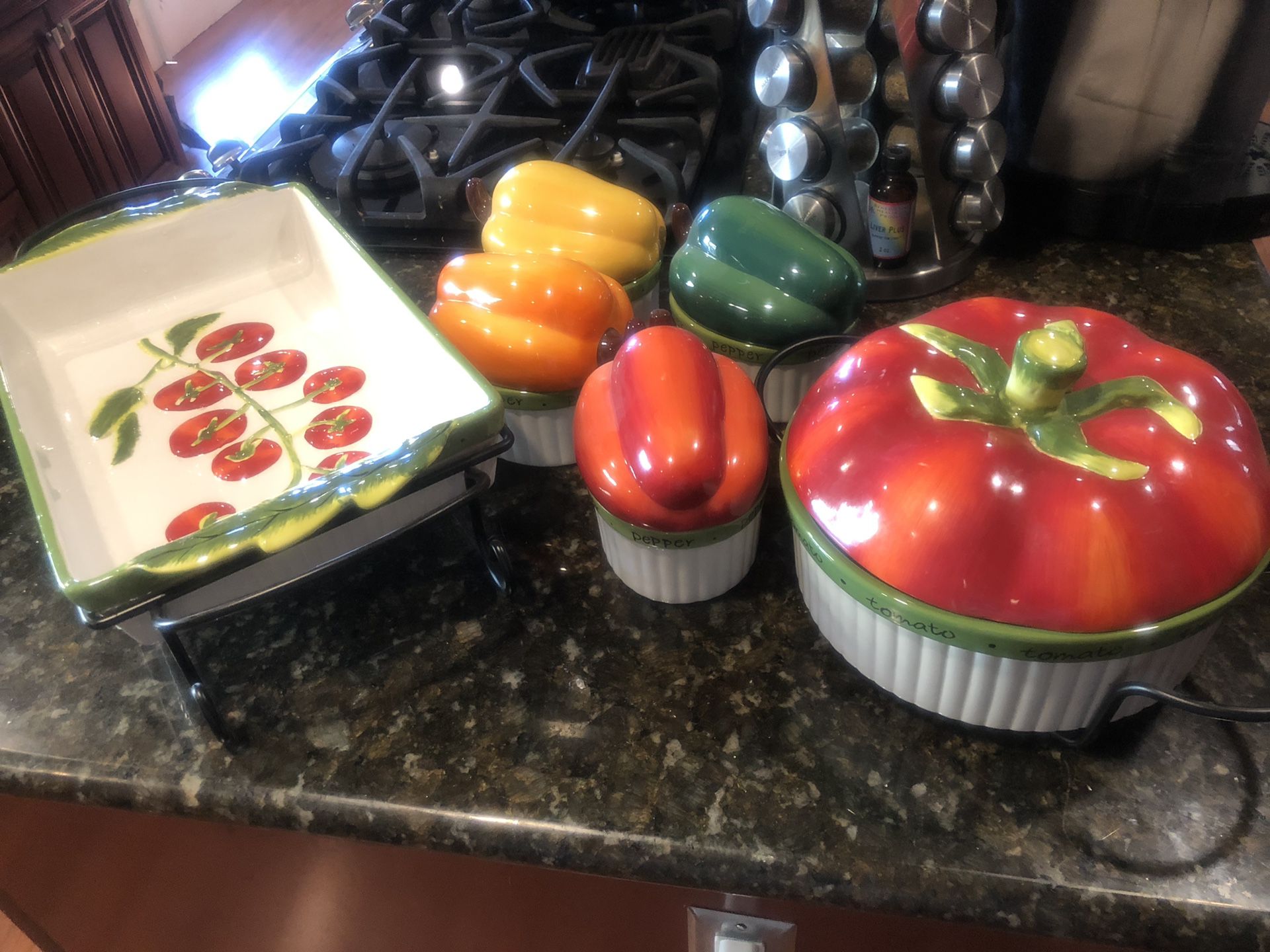Colorful Veggie Bell Pepper Bakeware Set
