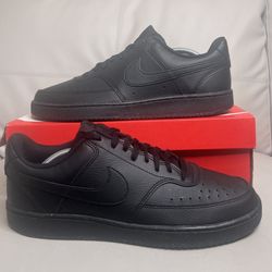 Nike Court Vision Low NN Triple Black Shoes Sneakers Men's Size 12 NEW