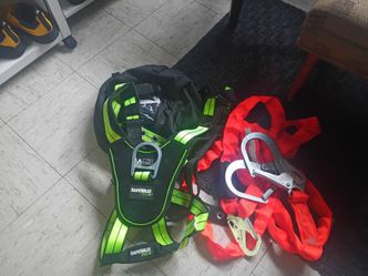 Harness neon green and one orange