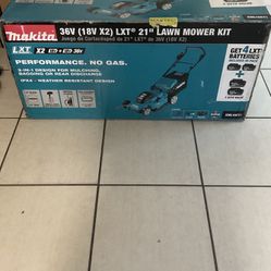 Makita. 18V X2 (36-Volt) LXT Lithium-lon 21” Cordless Brushless Walk Behind Self Propelled Lawn Mower (Tool Only).