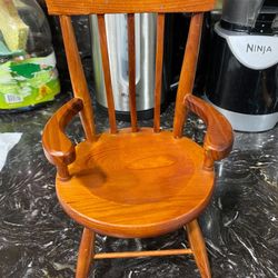 Small wooden doll display chair $15