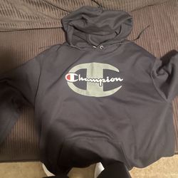 Champion Black white Grey Hoodie