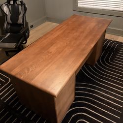 West Elm wood Desk 