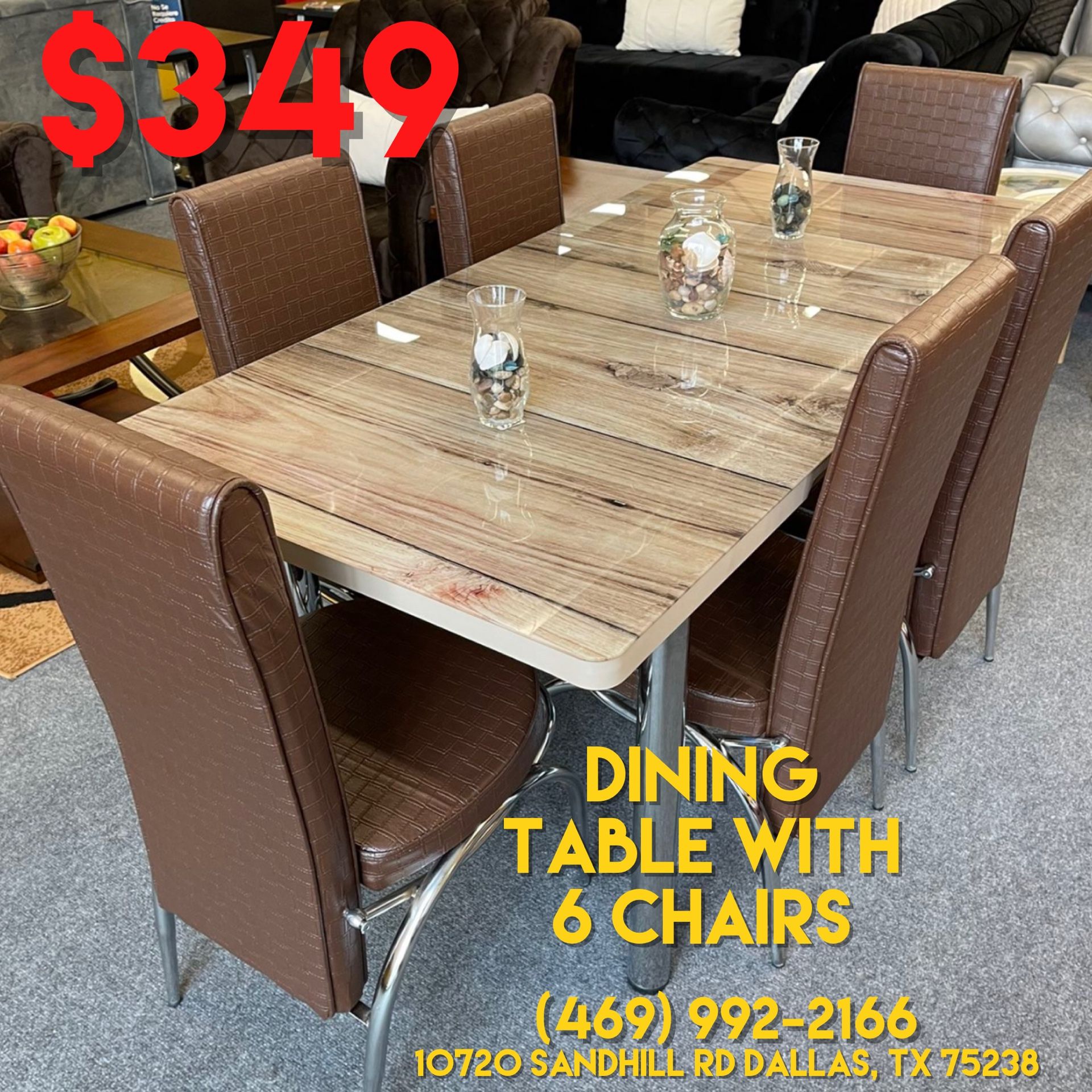 New In The Box 📦 Dining Table With 6 Chairs - Delivery And Financing Available
