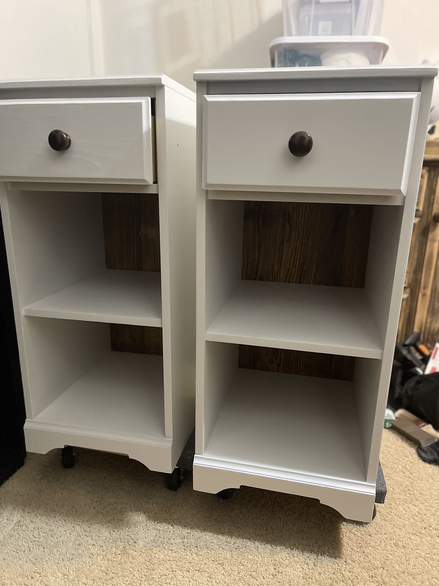 White Nightstands 
