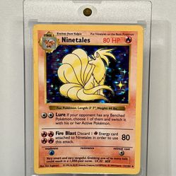 1999 Pokemon Ninetales Base Set Shadowless Holo Rare 12/102 Black Flame  Error LP for Sale in San Diego, CA - OfferUp