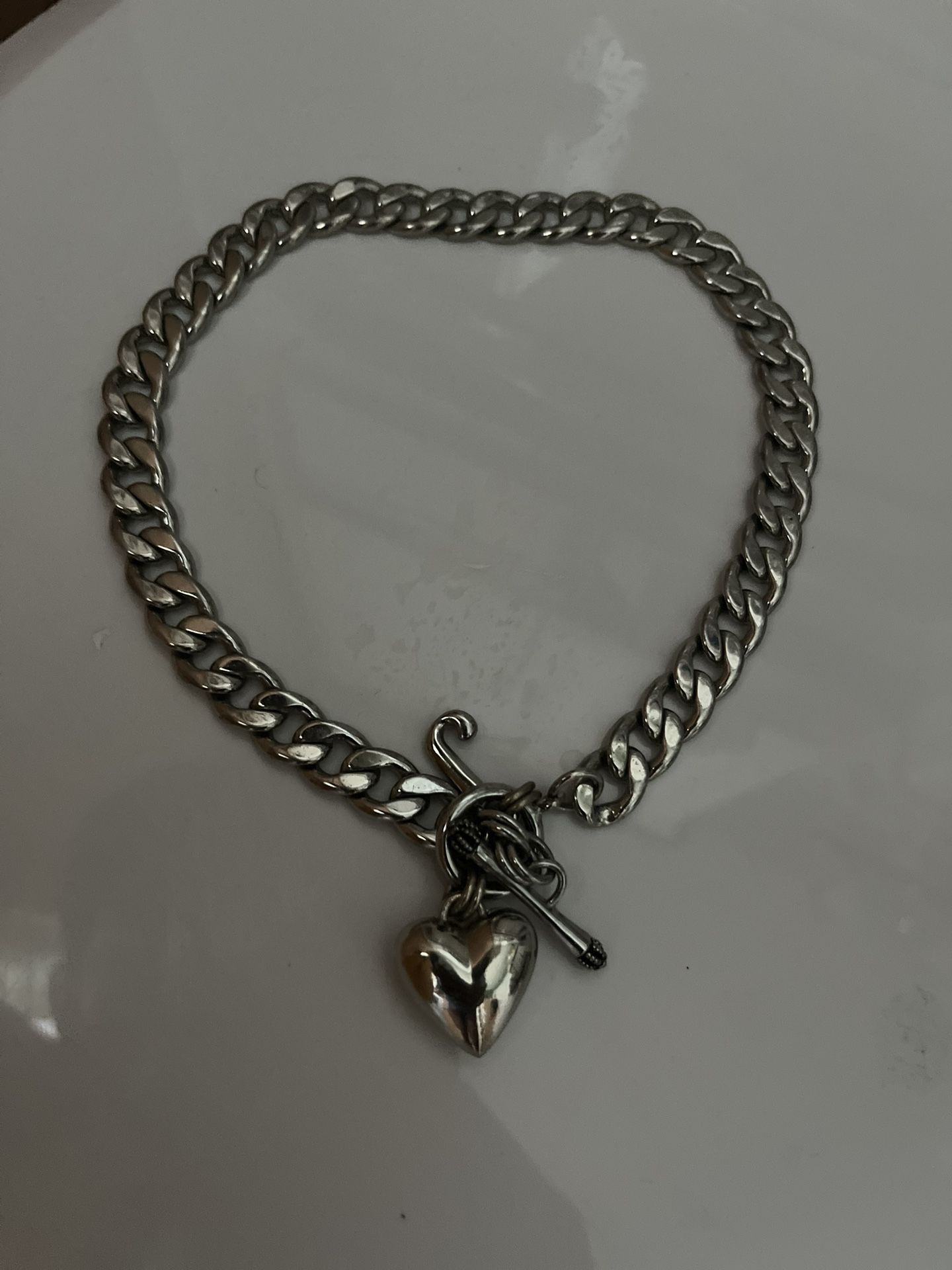 Juicy Couture Choker Silver Tone