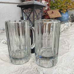 2 Heavy Duty Beer Mugs New