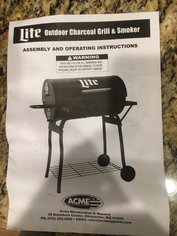 Miller Lite Charcoal Grill and Smoker for Sale in Phoenix, AZ OfferUp