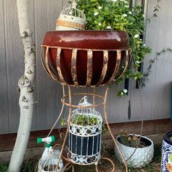 Vintage Iron Stand And Pot $280 Obo