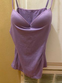 Woman’s Purple Bra Installed tanktop