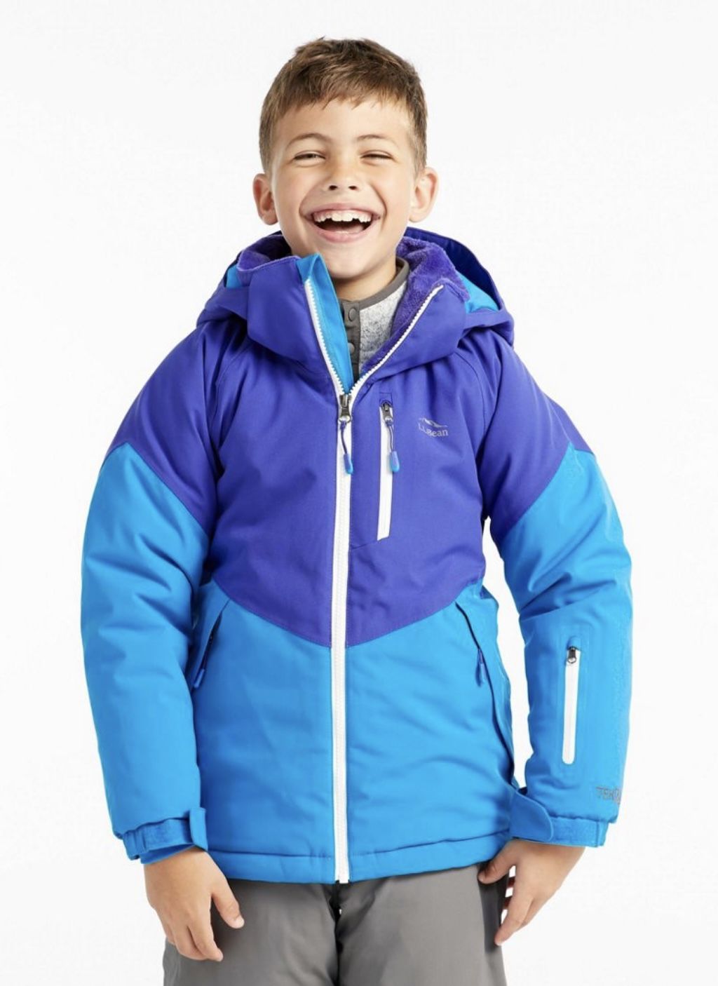 L L Bean Kids Waterproof Patroller Ski Jacket Color Block Navy True Blue Sz L 6 / 7 style item ID 503222. Make an offer!