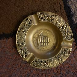 Nautical Etched Handmade Brass Ashtray