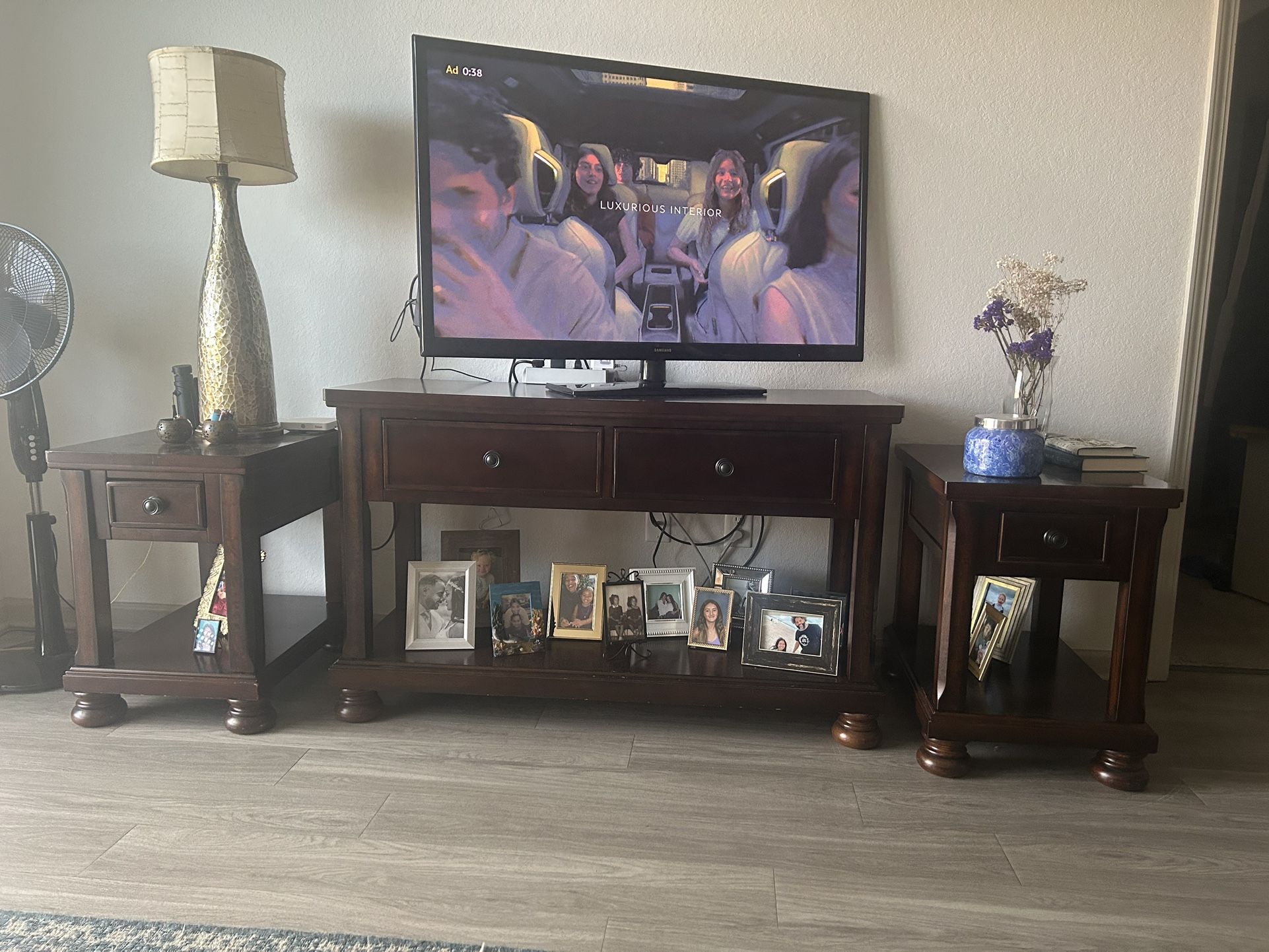 52-Inch Wide Long Console Table & 18-Inch Wide End Tables