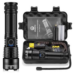 BRAND NEW IN BOX Flashlight High Lumens 10000 Rechargeable, Super Bright Handheld LED Flash Light, Powerful Emergency Linternas, Waterproof, Long Las