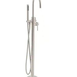 Akdy TF0047 Freestanding Floor Mount Tub Filler Brushed Nickel