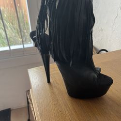 Black Platform Shoes - Stiletto 