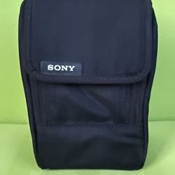 Sony Camera Lens Case Black Soft Padded 2 Shoulder Strap