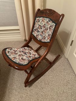 Antique rocker for Quilting Bees